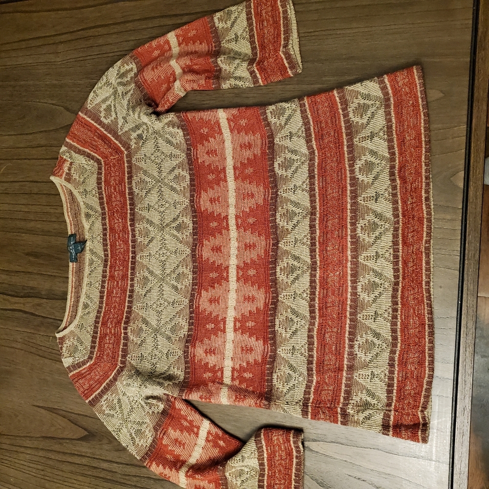 Lauren Ralph lauren western print 100% linen shirt